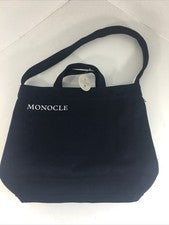 Bolso de Mano Monocle Azul Lona con Correa para el Hombro 16”x14” Azul Marino Nuevo con Etiquetas