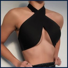 Prendas para el torso cruzadas con espalda para mujeres Sexo Moda Fuera del hombro Prendas para el torso cortas