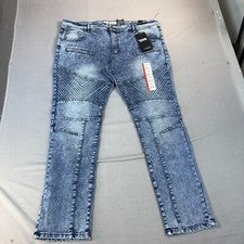 Jeans Auténticos Genuinos Talla 40x32 Azul Denim Para Hombre Lema Pierna Recta Moda