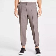 Joggers plisados elásticos de ajuste regular Alfani para hombre Bolgio topo brezo-3XL