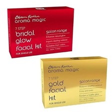 Kit facial Aroma Magic de 7 pasos de un solo uso combo kit facial brillante nupcial + cara dorada