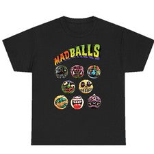 Camiseta Madballs Mad Balls Negra Unisex NUEVA Estilo Retro Años 80 Juguete Nostalgia
