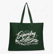 Superdry Bolso Tote ESMALTE VERDE/ÓPTICO/JAFFA H 43cm W 52cm Correa Altura 27cm