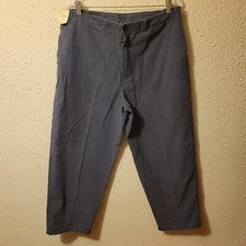 Pantalones plisados Cherokee para hombre negros diseño caqui botones cintura talla L/30