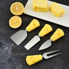 4 Stück Käse Werkzeuge Set zum Schneiden Streichen und Schöpfen