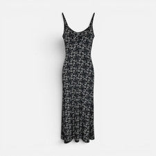 Vestido mujer geisha verano casual midi, negro/blanco, 34