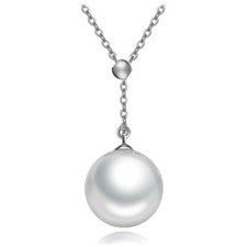 Verstellbare Halskette mit Perle Sterling Silber 925 Damen Mädchen Collier