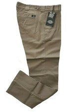 * OFERTA * PANTALONES DICKIES PARA HOMBRE AJUSTADOS REGULAR ALGODÓN ESTILO CHINO CAQUI - W30 - L32