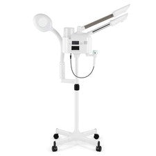 Vaporizador facial frío/calor 4 en 1 5x LED lámpara de aumento spa salón belleza cuidado de la piel