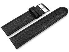 Correa de reloj cuero suave granulado negro 12mm 14mm 16mm 18mm 20mm 22mm