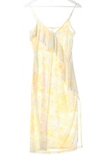 Vestido de verano H&M vestido de volantes estampado floral amarillo claro 36