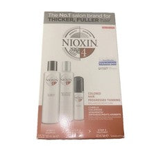 NIOXIN Kit de prueba de sistema de 3 partes 4 para cabello teñido con adelgazamiento progresivo