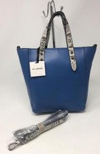 Bolso de mano pequeño con cremallera superior de cuero azul marino KC Jagger para mujer 5956