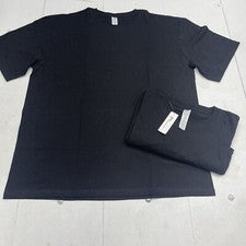 Paquete de 2 camisetas básicas negras de manga corta estilo IBS para hombre talla 4XL nuevas