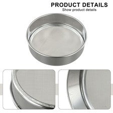 Colador de harina seguro colador comedor gadgets limpieza colador redondo plata hornear