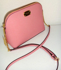 Bolso Bandolera Michael Kors Cindy Mujer MK Cúpula Rosa Brumosa Cuero Saffiano