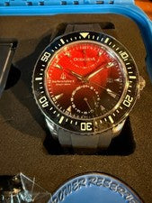 Reloj Oceaneva Power Reserve 6000m Automático Grado 5 Titanio Rojo