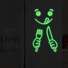 Pegatinas PVC Brillan en la Oscuridad para Nevera y Decoración de Pared Hogar Oficina Uso