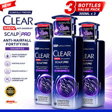 Champú anticaspa profesional cuero cabelludo para hombres transparente 300 mlx3 cuidado fortificante anti-caída del cabe