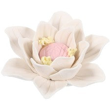 Pack de 3 Decoraciones Hogar Reutilizables Decoración Pared Flor Cerámica Blanca