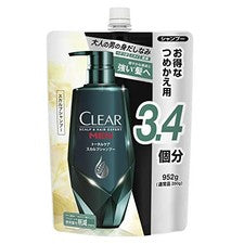 Champú para cuero cabelludo Clear for MEN Total Care recarga gran capacidad 952 g cuidado del cuero cabelludo