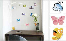 Coloridas pegatinas de pared transperentes mariposa arte mural decoración del hogar papel Reino Unido
