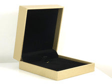 Collar Joyería Embalaje Caja Plegable Dura con Diseño Oro Acanalado
