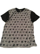 Camiseta Diseño Gráfico Negro Diamante 100 Poliéster Camisa Talla L