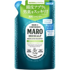 Champú desodorante para cuero cabelludo para hombre MARO espuma súper densa sin silicona 400 ml relleno