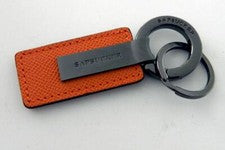 Sapsucker Diseñador LLAVERO "CUERO NARANJA" (2,5") NUEVO con Bolsa de Regalo