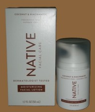 Loción facial hidratante Native Facial Care 1,7 OZ - coco + vitamina B3 NUEVO