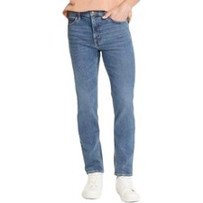 Pantalones de mezclilla Goodfellow & Co para hombre nuevos con etiquetas 40x32 azul medio estilo informal calce ajustado
