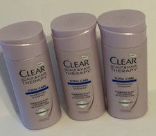 Lote de 3 champúes transparentes para terapia de cuero cabelludo y cabello 1,7 fl. Oz.