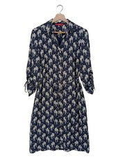 s.Oliver Tunikakleid dunkelblau Allover-Druck Gr. 38 Casual