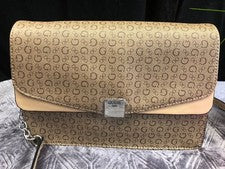 Mujer GUESS G LOGO Dryden Mocha Cartera Bolso de Mano Bolso de Hombro Marrón NUEVO