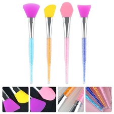 Juego de 4 brochas aplicadoras de mascarilla facial de silicona para el cuidado facial de la piel