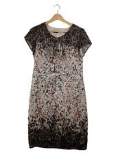 Vestido casual mujer Gerry Weber talla 40 beige animal print elegante