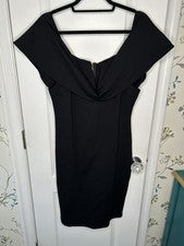 Moda Vestido Nova Lyla Hombro Descubierto Para Mujer Talla 1X Negro Deshuesado en el Pecho Nuevo Con Etiquetas