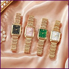 Moda Rectángulo Mujer Reloj de Cuarzo Lujo Analógico Relojes de Pulsera Reloj Mujer