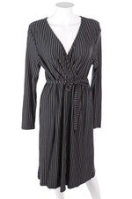 mamalicious vestido de noche vestido de cóctel moda de maternidad rayas M azul oscuro NUEVO