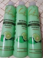 3 botellas Champú Bergamota con Queratina 16.23 fl oz ea. Made Mexico Plantimex