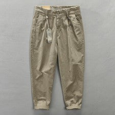 Pantalones cargo de algodón puro para hombre estilo coreano masculino color liso suelto pantalones informales