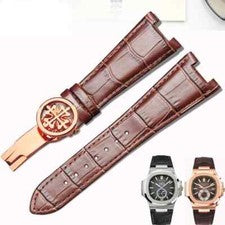 Correas de reloj de cuero para Patek Philippe 5711 5712G impermeables a prueba de sudor 25 mm