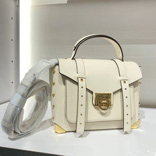 Bolso Bandolera Michael Kors Manhattan School Cuero Lt Crema