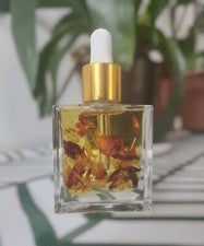 Aceite facial con infusión de pétalos de rosa y caléndula/aceite corporal limpio cuidado natural de la piel