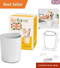 Organizador de utensilios de cocina sostenible - Amplio soporte de piedra de doble compartimento