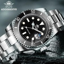ADDIESDIVE Reloj Hombre Clásico con Bisel Cerámico 200m Resistente al Agua Informal Qu