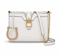 Nuevo con etiquetas Bolso Bandolera Radley London Kentucky Derby Pequeño con Cremallera Superior Cuero Blanco