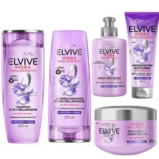 Juego completo de rutina de cuidado del cabello L'Oreal Elvive Hidra Hialuronico de 5 piezas - Nuevo