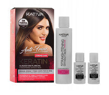 KATIVA Anti-Frizz Keratina Alisado Xtreme Care Kit - Alisado de cabello de queratina